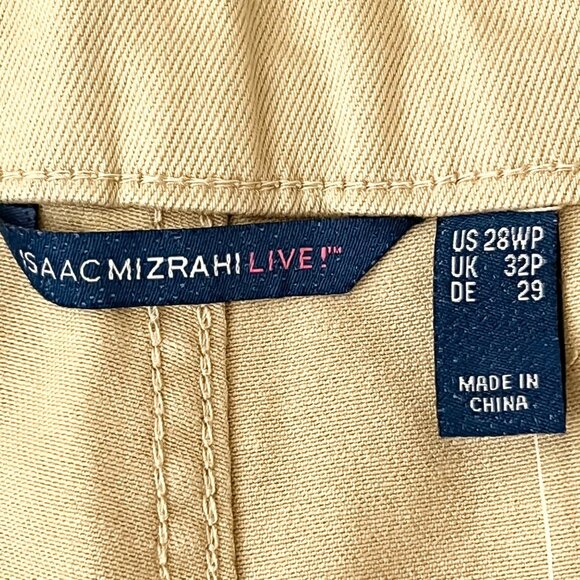 Isaac Mizrahi Women's Stretch Elastic Waist Pull-on Beige Pants Size 28WP NWOT - Picture 10 of 15